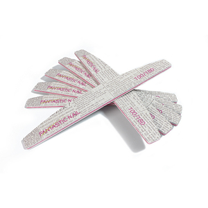Best 100 180 Grit Half Moon Emery Board Nail File Custom Printed Nail Files for Manicure