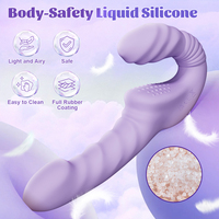 Vibromasseur double tête mains libres sans bretelles TMM, double moteur avec 10 fréquences, jouet sexuel lesbien, queer, LGBT pour femmes