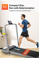 Tapis de course électrique pliable compact et silencieux pour usage domestique, idéal pour la marche en intérieur