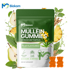 Ekstrak Mullein Organik Label Pribadi OEM 1000mg Permen Jeli untuk Dewasa, Kesehatan Pernapasan & Dukungan Imunitas, Permen Jeli Daun Mullein - Product Image 1