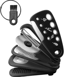 Stackable Kitchen Gadgets 6 Piece Melon Grater Herb Cutter Garlic Grater Can Opener Cheese Grater Pizza Cutter - Product Image 1