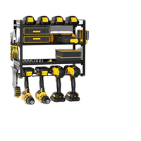 Organisateur d'outils électriques mural, support de rangement robuste pour boîte à outils, support de perceuse pour garage