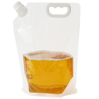Pochettes à bec verseur en PET de qualité alimentaire, épaissies, pour bière, scellées, portables, jetables, personnalisables, pour emballage de boissons transfrontalier