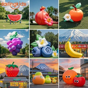 Tomate Inflable Gigante de Dibujos Animados con Cara y Piernas, Decoración Divertida de Verano <span class=keywords><strong>para</strong></span> <span class=keywords><strong>Fiestas</strong></span> Infantiles, Temáticas de Granja, Tiendas de Abarrotes - Product Image 4