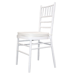 Chaise de mariage démontable blanche/dorée en métal et résine pour hôtels, salles de banquet et événements - Product Image 1