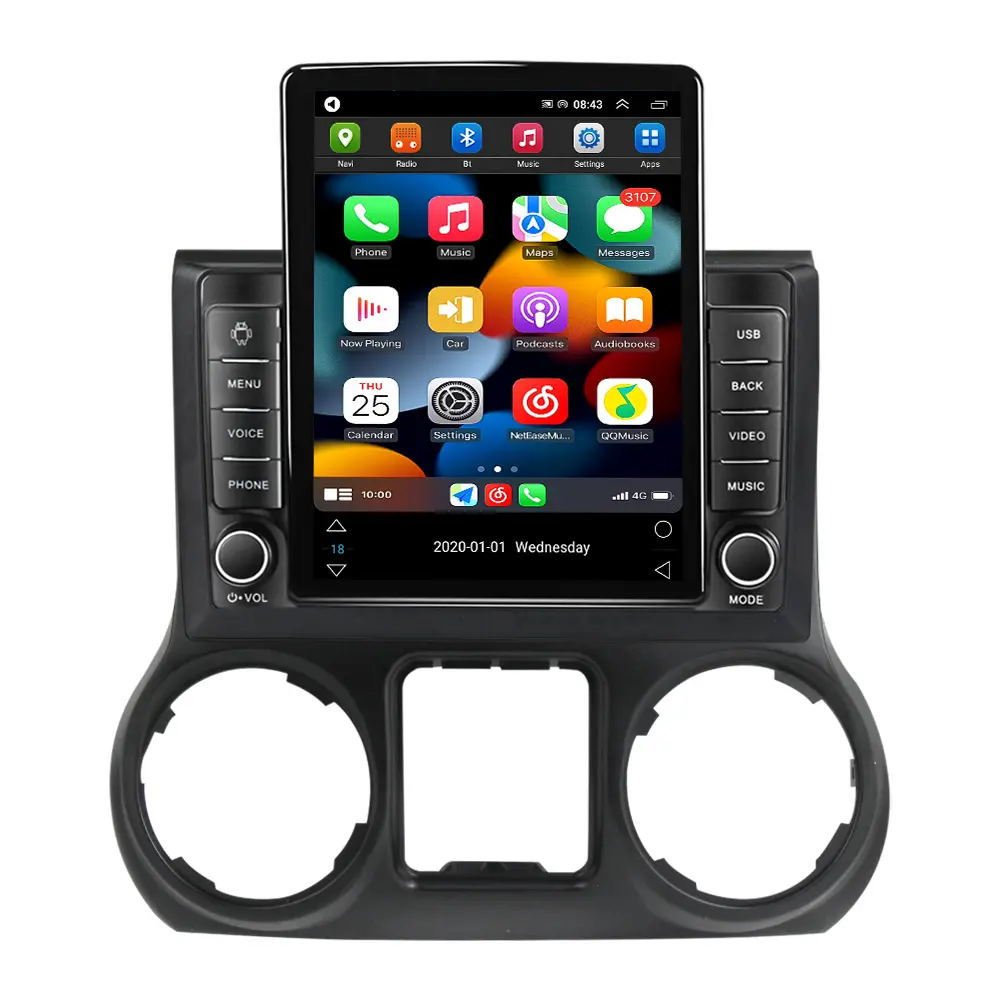 4G LTE Carplay 안드로이드 자동 라디오 지프 랭글러 2011-2014 2016 자동차 오디오 시스템 지원 BT SWC 자동차 멀티미디어 플레이어