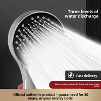Ensemble de pommeau de douche ABS pressurisé avec trois modes de pulvérisation, robinet doseur super puissant, design moderne pour salle de bain