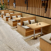 Ensemble table et chaises commercial moderne et minimaliste, tables carrées, pour restaurants coréens BBQ Mala Tang, banquettes de salle à manger, salons de thé et de desserts