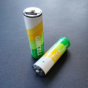 Batería de iones de litio recargable por USB reutilizable GMCELL