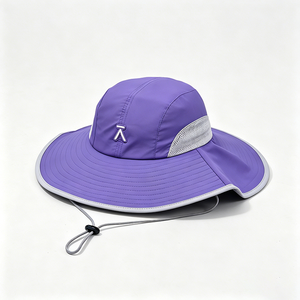 Chapeau de soleil unisexe UPF50+ à large bord, protection UV, maille respirante, chapeau bob d'extérieur avec sangle sous le menton, idéal pour la pêche, les sports et l'usage quotidien - Product Image 3