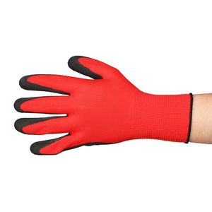 Guantes de Trabajo Qiong Liang de Látex y Espuma, Rojos y Negros, 13 Costuras, Resistentes al Desgaste, Guantes de Seguridad para la Construcción - Product Image 4