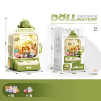 Mini distributeur automatique de jouets pour filles, licorne, distributeur de bonbons avec son et 20 mini peluches, machine à griffes pour enfants