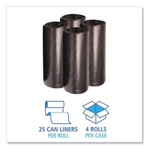 Sacs poubelles multi-usages en polyéthylène recyclé extra épais, noirs, 38 x 58, 1,6 mil, 20-35L, fabriqués au Vietnam - Product Image 3