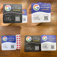 Support de table avec code QR dynamique Google Review en PVC et NFC pour menu de restaurant, Instagram, Facebook, WhatsApp, LinkedIn
