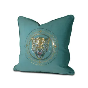 New dark green crystal sofa Cushion Cover modern pillow covers tiger Cushion case