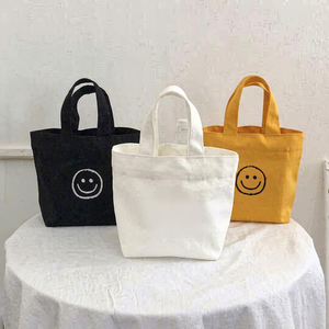 Luxury Organic Cotton Canvas Tote Bag Durable <b>Foldable</b> Reusable Shopping Solution Custom Logo Print Featuring Cute Cartoon - Product Image 1