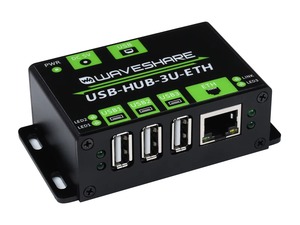 Waveshare HUB USB multifonctionnel de qualité industrielle, extension de 3 ports USB + port Ethernet 100M, stable et fluide, K795 - Product Image 5