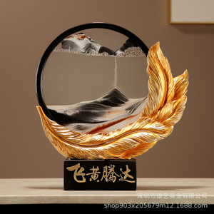 Feihuang Tengda créatif Quicksand ornement salon meuble TV entrée table ornement résine artisanat décoration en gros - Product Image 4