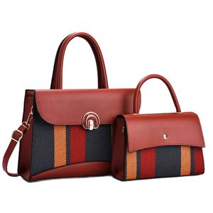 Conjunto de Bolsos para Madre e Hijo, Bolso Grande con Rayas de Color Azul, para Uso Diario, Primavera 2025 - Product Image 5