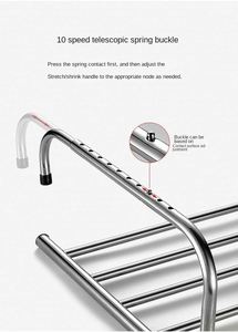 Stainless Steel Durable Adjustable Kitchen <b>Dish</b> <b>Rack</b> Eco-Friendly Wall Mounted Non-folding Cleaning Tools Multi-functional - Product Image 4