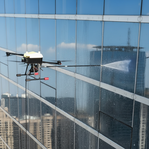 Drone de nettoyage haute pression Joyance pour le nettoyage des fenêtres de bâtiments, des voitures, des panneaux d'affichage, des toits et des panneaux solaires - Product Image 1