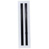 Conduit de câble au design moderne Bande d'aération carrée rectangulaire en alliage d'aluminium Diffuseur de sortie d'air en ABS pour le contrôle de la température au sol