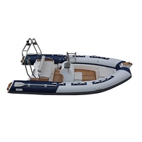 Bateau pneumatique de luxe Rib480 de haute qualité, bateau de sport Rib, bateau de pêche Rib, bateau gonflable Hypalon avec moteurs hors-bord