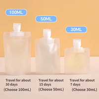 Sac souple réutilisable à bec verseur, qualité alimentaire, très vendu, pour liquides, crèmes, lotions, cosmétiques, idéal pour les voyages et le transport.
