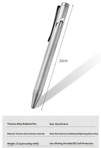 Bolígrafo Táctico de Aleación de Titanio ZSB010, Manual, para Exteriores, Anti-Lobo, Portátil, Rompeventanas, Autodefensa, Caja de Regalo, Repuesto - Product Image 6