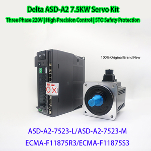 ชุดเซอร์โวมอเตอร์ Delta ASDA-A2 7.5KW สามเฟส 220V AC รุ่นใหม่ของแท้ ASD-A2-7523-L/<span class=keywords><strong>M</strong></span> พร้อมไดรฟ์ ECMA-F11875R3/S3 มอเตอร์ 1500 รอบต่อนาที แรงบิดสูง - Product Image 1
