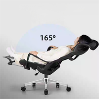 Chaise de bureau ergonomique moderne et réglable avec base pivotante et appuie-tête réglable en hauteur, fonction massage