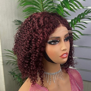 100% Ready to Ship Wholesale 5x5 Lace Closure Kinky <b>Wigs</b> Peruvian Virgin Hair <b>Human</b> Hair <b>Wigs</b> for Black Women - Product Image 4