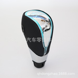 Led Car Gear <b>Knob</b> Universal Black Leather Ergonomic <b>Shift</b> Lever Head With Custom Logo Support - Product Image 2
