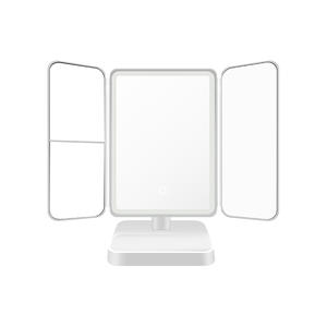 ゾニン充電式プラスチックLEDライトコンパクト3つ折りデスクトップ化粧鏡3倍拡大ポータブルトラベルメイクアップミラー - Product Image 5