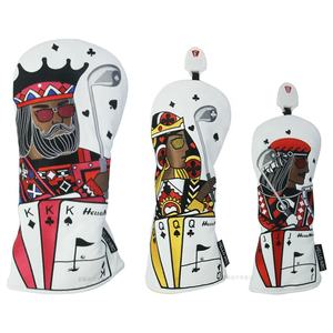 Fundas de golf personalizadas bordadas en cuatro direcciones con diseño de dibujos animados, impermeables, de material PU, con forma de L, para palos de golf, póker y clubes. - Product Image 1