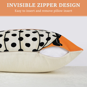 Housses de coussin décoratives d'Halloween en polyester, motifs citrouille effrayante, sorcière, chat, château, pleine lune, bonbons ou farce, vente en gros - Product Image 5