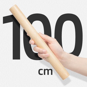 Natural Beech Wood <b>Rolling</b> Pin 100 Cm Long Solid Wood Dough Roller Baking <b>Tool</b> - Product Image 1