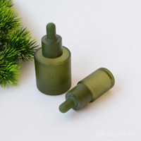 Vente en gros de flacons compte-gouttes en verre vert mat de 15 ml, 30 ml, 1 oz pour sérum, huile essentielle, produits de beauté DIY, emballage cosmétique