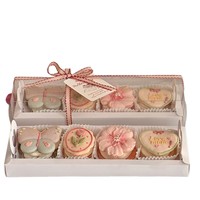 SLShePack Paquete de 50 Cajas para Alimentos con Ventana Transparente para Macarons, Trufas de Chocolate, Galletas y Productos de Panadería