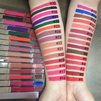 Vente en gros de gloss à lèvres, cosmétiques minéraux véganes, marque privée, rouge à lèvres liquide pigmenté imperméable, gloss à lèvres personnalisé