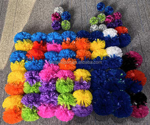 スカイブルー6インチバトンハンドルプラスチックチアリーダーポンポンチアリーディング - Product Image 5