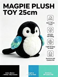 Peluche Magpie Personnalisée, Jouet en Peluche Animal du Zoo, Poupée Magpie, Cadeau Souvenir, Vente en Gros - Product Image 4
