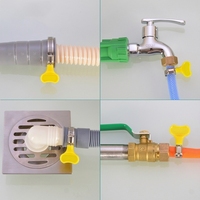 Colliers de serrage à vis sans fin réglables en acier inoxydable de 8 à 44 mm avec poignée en plastique jaune, OEM pour tubes