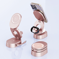 Chargeur sans fil pliable 3-en-1 15W avec indicateur LED pour téléphone portable, écouteurs et montre – Nouveaux produits 2026
