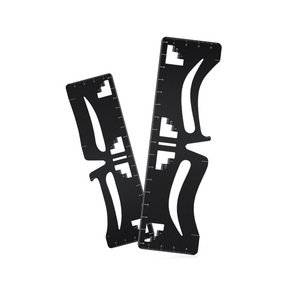 Kit de pochoirs réutilisables en acier noir pour sourcils, outil de conception de forme de sourcils pour PMU et microblading - Product Image 2