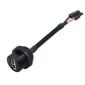 USB 2.0 סוג נקבה הרכבה בלוח, הלחמה (מול מהודק)