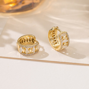 Hoop <strong>Earrings</strong> Gold Oval Star Pattern Zinc Alloy <strong>U</strong> <strong>Shape</strong> Fashion Drop <strong>Earrings</strong> - Product Image 3