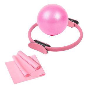 Kit de Inicio de Pilates para el Hogar, 13 Piezas, Color Rosa, Accesorios de Pilates, Juego de Bandas de Resistencia, Anillo y Pelota con Bandas de Resistencia - Product Image 1