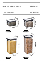 Sans BPA 16 pièces Transparent capacité différente en plastique scellé boîtes cuisine organisateur alimentaire empilable boîte de rangement ensemble de conteneurs