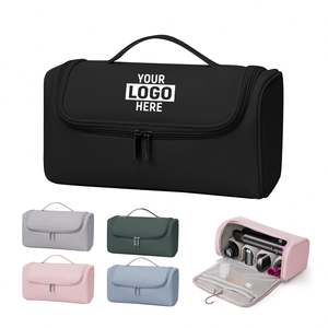 Custom logo Large Capacity Fashion Waterproof Pu Leather Women Hairdryer Hair Dryer Bag with <b>Hook</b> for dyson - Product Image 2